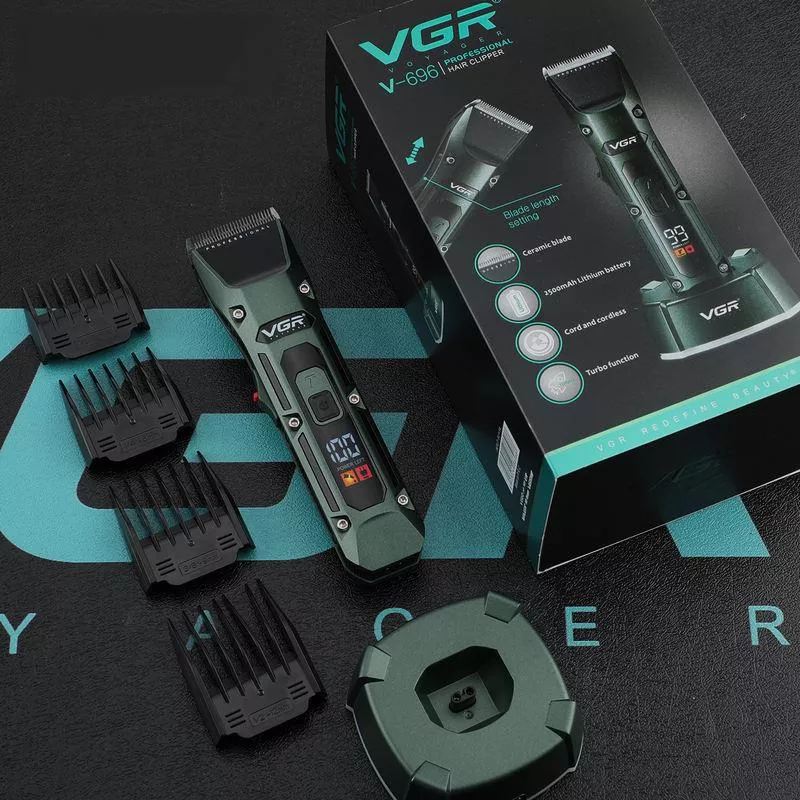 VGR Hair Clipper Professional Clipper Cordless Hair Cutting Machine Haircut Machine Rechargeable Hair Trimmer for Men V-696 VGR Hair Clipper Professional Clipper Cordless Hair Cutting Machine Haircut Machine Rechargeable Hair Trimmer for Men V-696